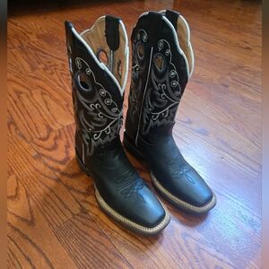 Blackstone Black and White Western Boots